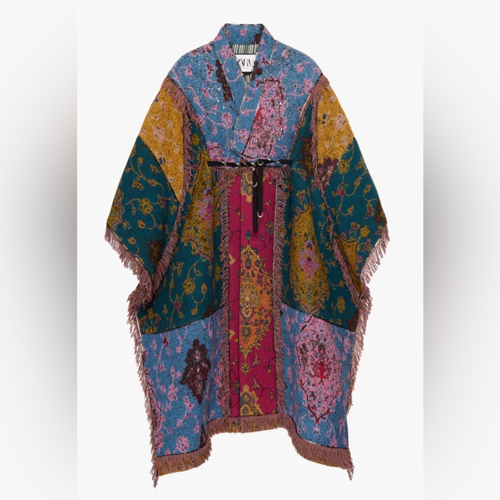 Zara Atelier Patchwork Poncho Limited Edition